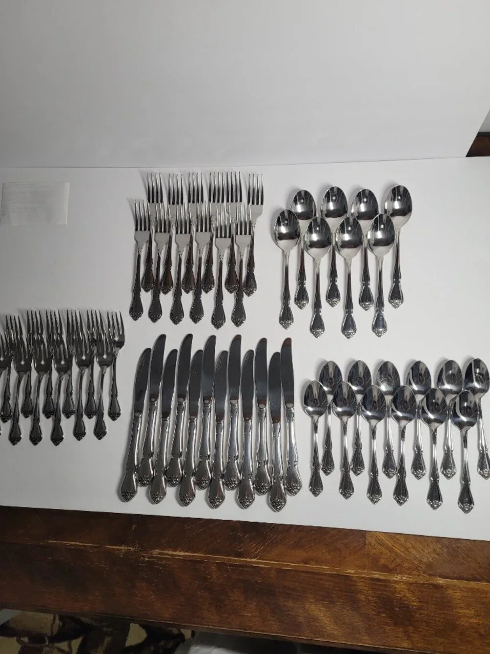 Vntg Arbor Rose True Rose 1881 Rogers Stainless Oneida Ltd. 56 Pcs Srvc for 8-12